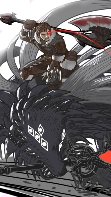 アシエンとの最終決戦、苦戦するアルバート達に加勢したのは…という妄想。
#FF14 #FF14イラスト 