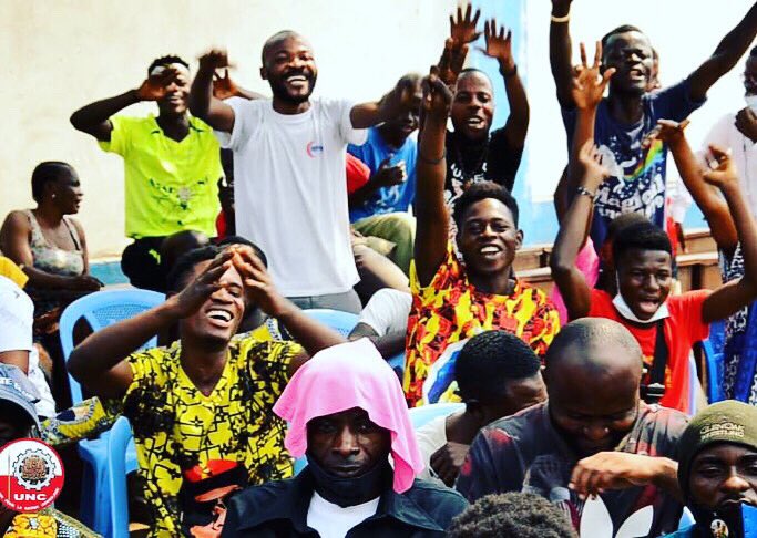 UncDiaspora's tweet photo. 🌍• La Secrétaire Générale Adjointe de l’UNC Zone Diaspora, Madame Miss-mass Massambombo, a rehaussé de sa présence remarquable, ce Samedi 24/07/2021, au lancement officiel du Centre de Formation gratuite "MOPEPE YA SIKA" à Camp LUKA. Merci 🙏🏾 a Maman Anne Elongo pr cette œuvre. https://t.co/96o2IOLERb