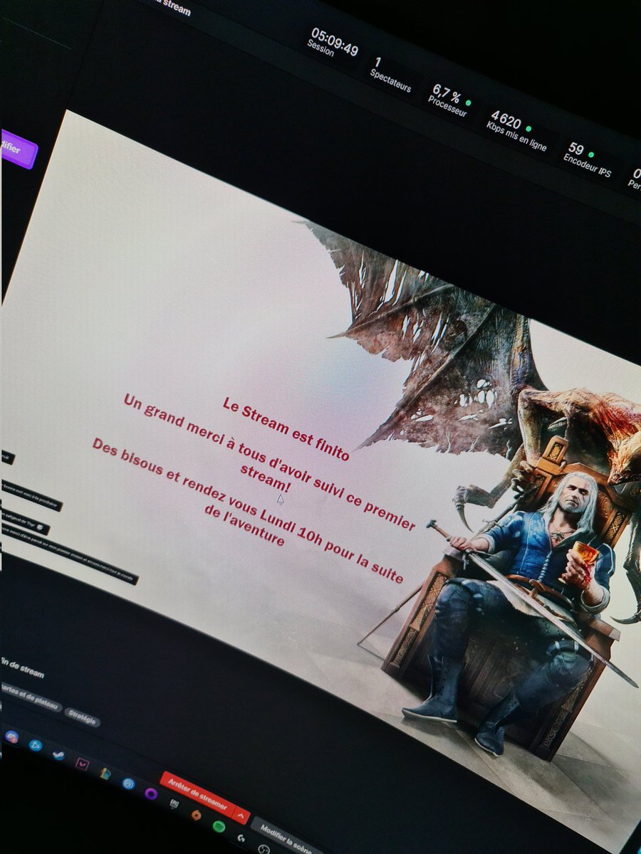 Encore un grand merci à tous ceux qui sont passés sur le premier stream c'était super sympa!
Lundi matin suite des aventures de Geralt 😉

Demain soir peut être un stream PvP sauvage pas annoncé sur le planning?! (Plus tardif sûrement donc stay tuned) 👀