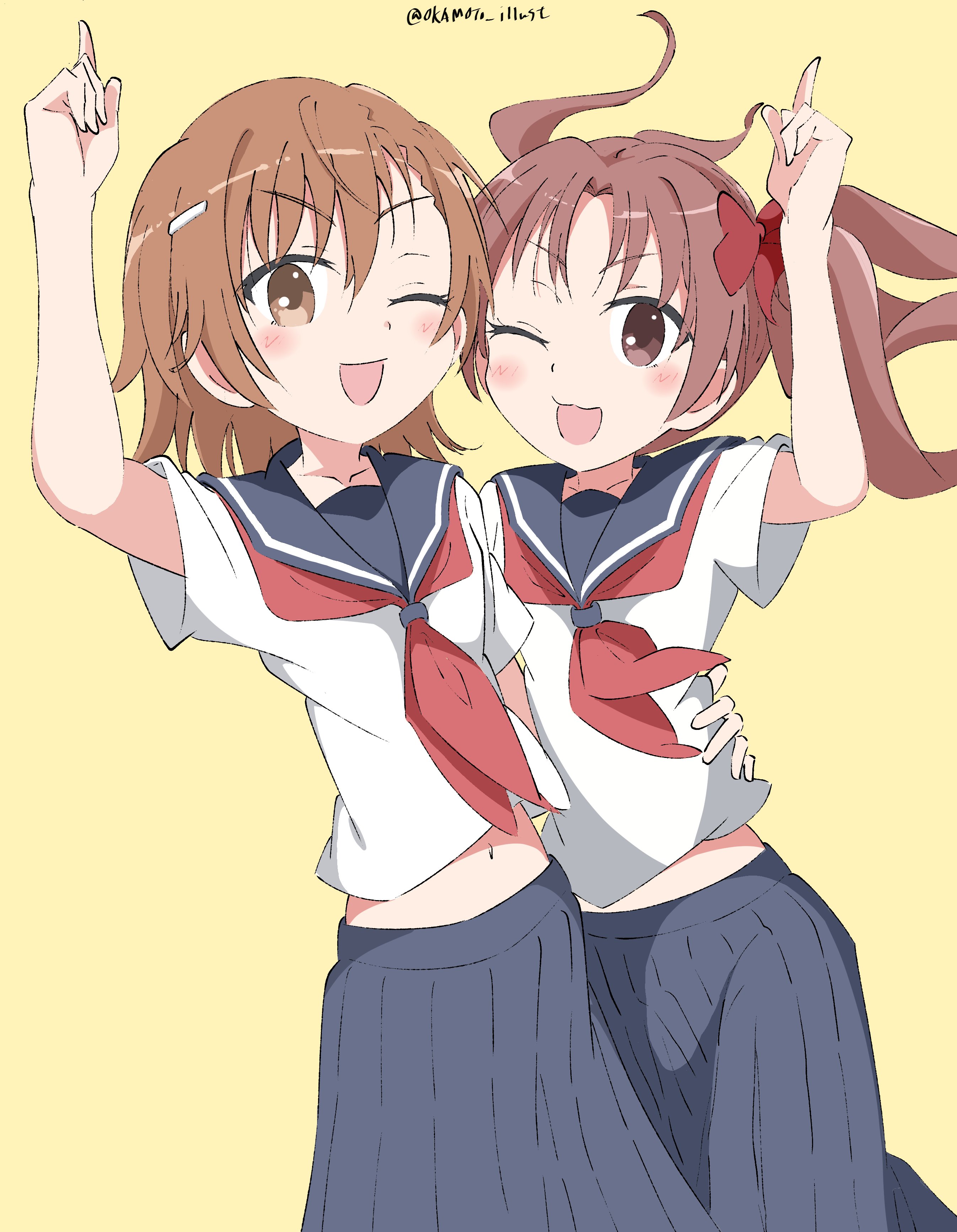 おかもと お題箱から 超電磁砲ova Edでの柵川中学制服姿のみこくろ 多分opの間違い 御坂美琴 白井黒子 とある科学の超電磁砲 イラスト好きと繋がりたい 絵描きさんと繫がりたい T Co Irlxkvvgal Twitter