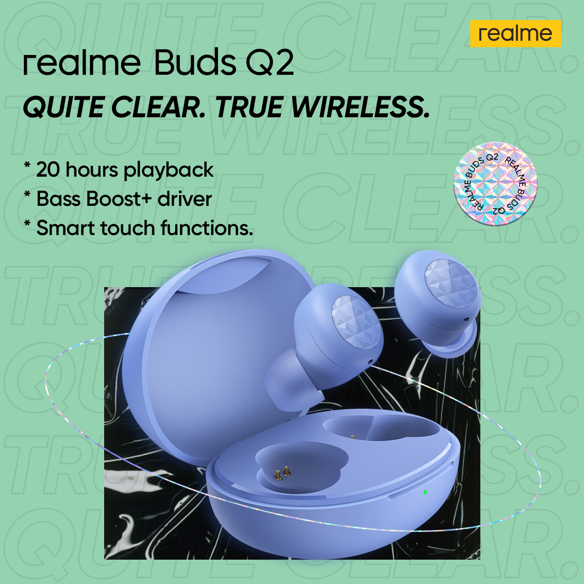 #realmeBudsQ2 comes with upgraded and amazing features to upgrade your smart life. It's packed with:
✅ 20-hours of Total Playback Time
✅ 10mm Bass Boost Driver
✅ 88ms Super Low Latency and much more.
Available all over Pakistan at an amazing price of Rs.5,999.