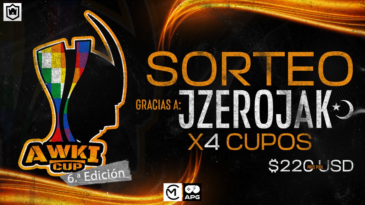 #CR | AWKI CUP🏆| 6TA EDICIÓN🔥 | SORTEO 😎

¿Quieres que tu equipo forme parte de ésta edición de infarto?🔥

Gracias a @Jzerojak, un cupo puede ser suyo🙌🏽

📌¡4 CUPOS!

REQUISITOS ⤵️
✅ ❤️&amp;🔁
✅ discord.gg/WZgE8x8rSk

¡Te esperamos!🏆

#Gaming #ClashRoyale #VamosPorMas