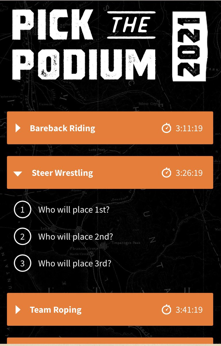 XciteInt's tweet photo. It’s the final day to #pickthepodium for @Daysof47Rodeo. Head to https://t.co/pSoBtV8yIU scroll down the page and enter your phone number when prompted. Then make your predictions. It’s #XEO powered by @VersusSystems. #rodeo #gamification #versus #vs https://t.co/BEoiocNQ9C