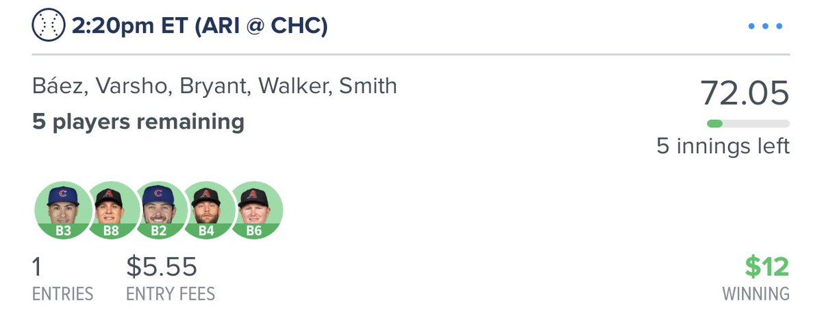 wolfpack_fs's tweet photo. Sucks my $50 5-man didn’t fill because I would have easily taken it down for a nice $225 win, but I’ll take a W either way!! Consistency is our game! Want on board- DM me or join our discord! 💥
#fantasylineups #twittergambling #fanduellineups #DFS #Fanduel #MLBlineups https://t.co/ZlRHBun8Z7