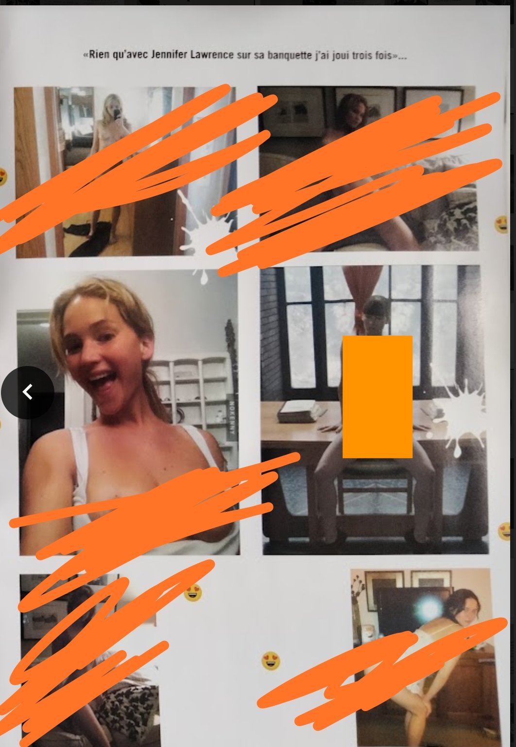 raphael grably on twitter pour info jean christophe florentin editeur du magazine me confirme que ces photos ont bien ete integrees a la demande de bigard qui aime beaucoup jennifer lawrence il m assure