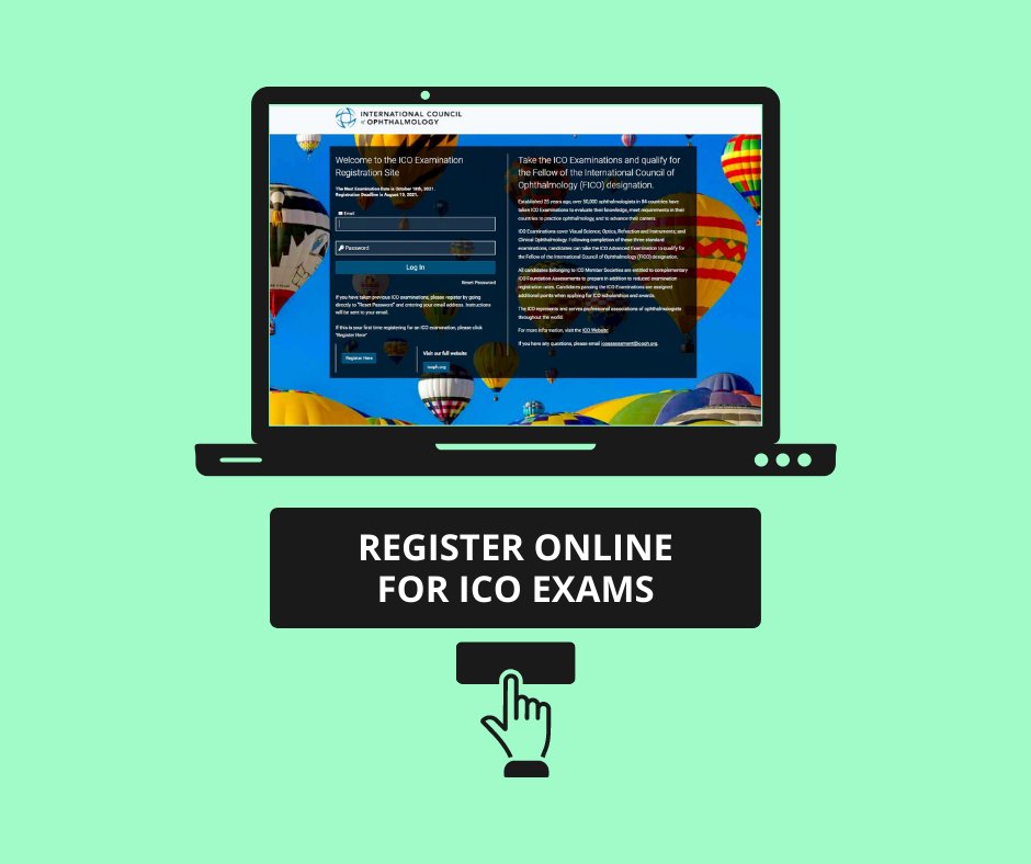 ICOexams's tweet photo. Take your career to the next level with the ICO Examinations! Register online by August 15 for October exams: https://t.co/QYRPWjWo1m 

You’ll join the + 50K ophthalmologists in 84 countries who have taken the exams to meet requirements to practice in their countries. https://t.co/02pt7YdM4A