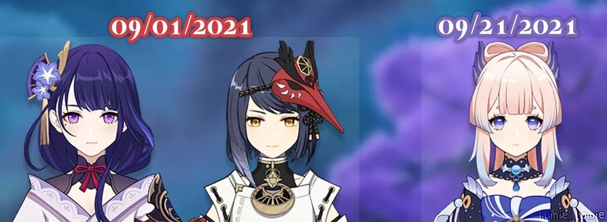 Player_Inn's tweet photo. 💥 ¡FECHAS DE LOS BANNERS 2.1! 💥

- Baal &amp; Sara: 1 Septiembre.

- Kokomi: 21 Septiembre.

Vía: Lumie.
#GenshinImpact
#GNews https://t.co/K5pZE1OU9F