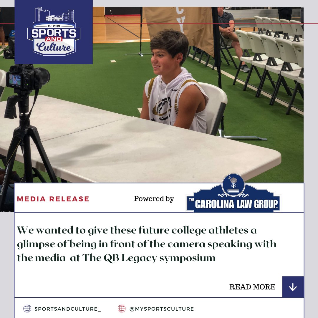 MySportsCulture's tweet photo. At yesterday’s @LegacyQb symposium…. we wanted to give these young QB’s a learning experience about talking with the media #MediaClass https://t.co/hMcznfNWNk