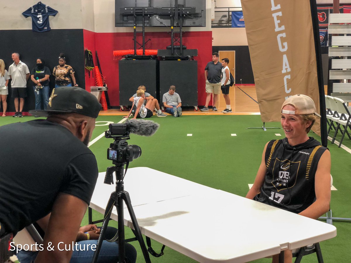 MySportsCulture's tweet photo. At yesterday’s @LegacyQb symposium…. we wanted to give these young QB’s a learning experience about talking with the media #MediaClass https://t.co/hMcznfNWNk