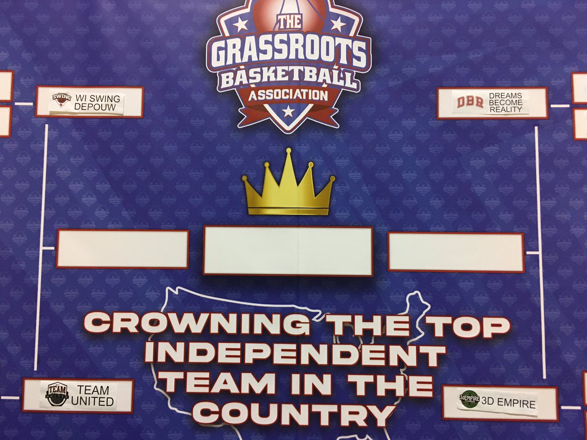 After 2 great days of hoops, the semifinals are set for the 17U crown. 

<a href="/WisconsinSwing/">Wisconsin Swing</a> 🆚 <a href="/teamunitedhoops/">Team United Hoops</a> 

<a href="/3dHoopsAcademy/">3d EMPIRE</a> 🆚 <a href="/RealityBecome/">Dreams Become Reality</a> 

<a href="/ny2lasports/">NY2LA SPORTS</a> <a href="/hoopseen/">HoopSeen</a>