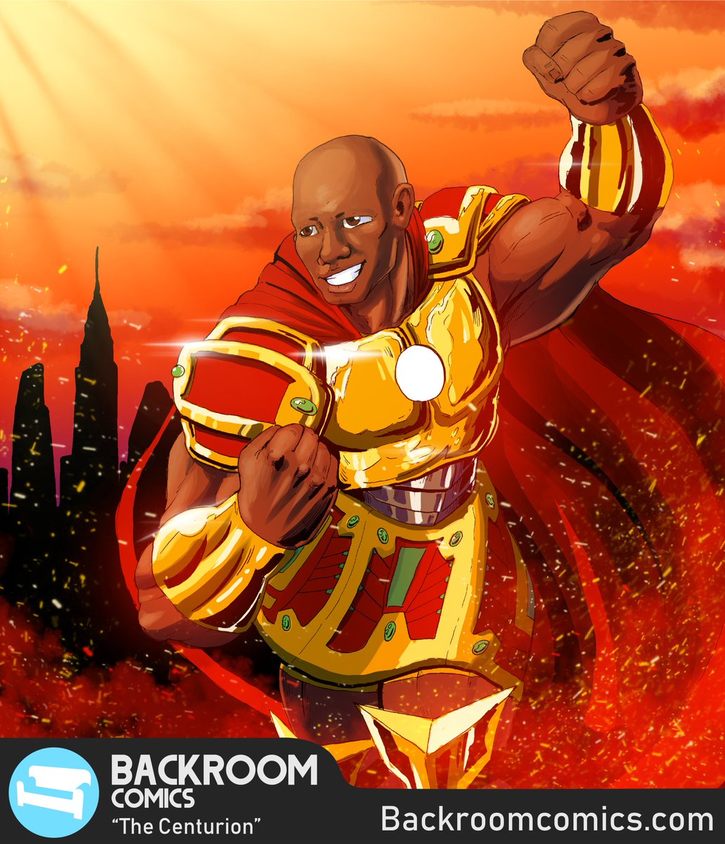 ComicsBackroom's tweet photo. Noah drew this fantastic illustration of The Centurion. 
Check him out on insta at https://t.co/E5zOVxVKkN https://t.co/7TpKweoHkx