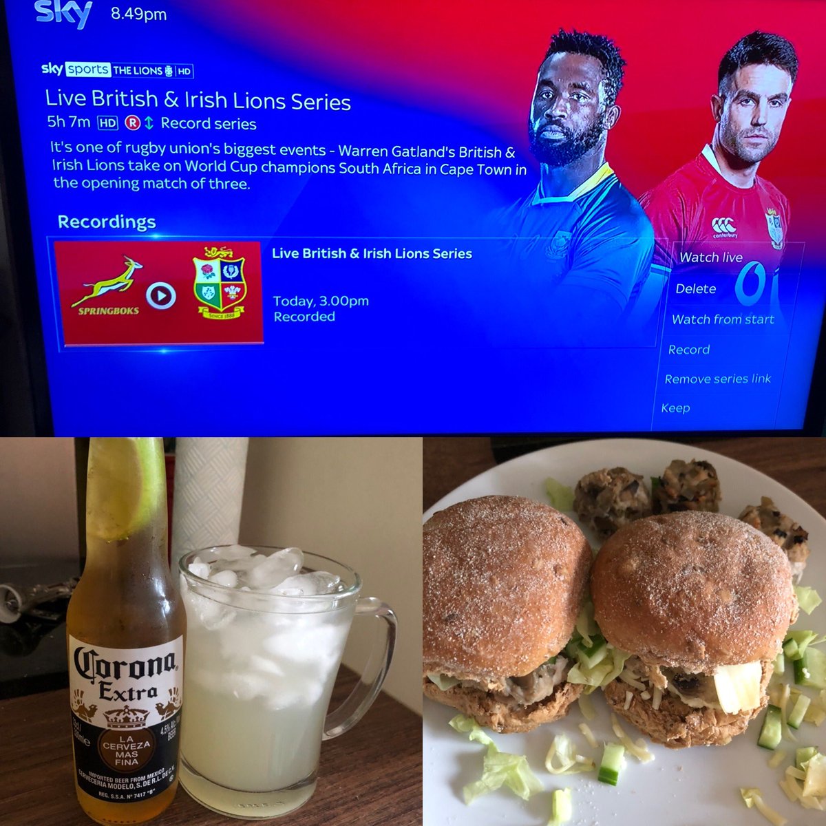 ScottishDadLife's tweet photo. Amazingly managed to avoid the score until I got a chance to sit down &amp; watch it after boys asleep. Quiet, 2 cold drinks &amp; ‘Dad’s Dinner’, left over turkey burgers made for the boys. What a result for @lionsofficial against @sarugby Be wary of a wounded Bok next wk tho’. Oooft! https://t.co/adxvRRheBh