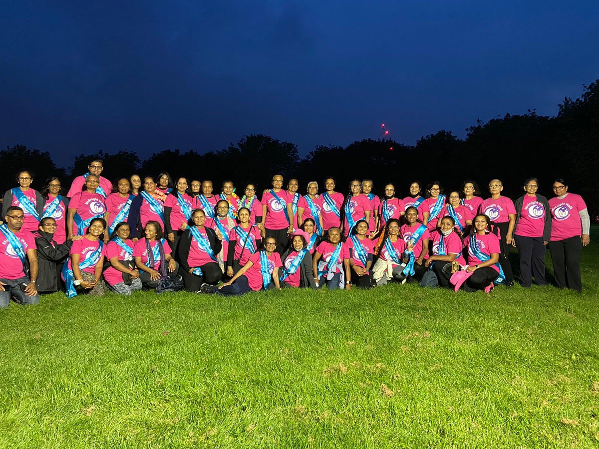 SGadiLondon's tweet photo. Great to see over 55 registered men, women and children walkers for tonight’s #midnightwalk.Well done to you and all the volunteers involved in this fantastic charity event!
@StLukesHarrow
@SLHmidnightwalk
#harrowstepsup
#TurnHarrowPink
#KingsburyMandir
#SocietyBeforeSelf https://t.co/jYk0BtVjK9