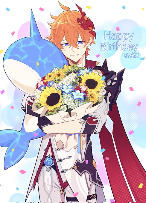 Happy belated birthday🥳🐳
#GenshinImpact #tartaglia #childe #tartali #タルタリヤ生誕祭2021 #原神 