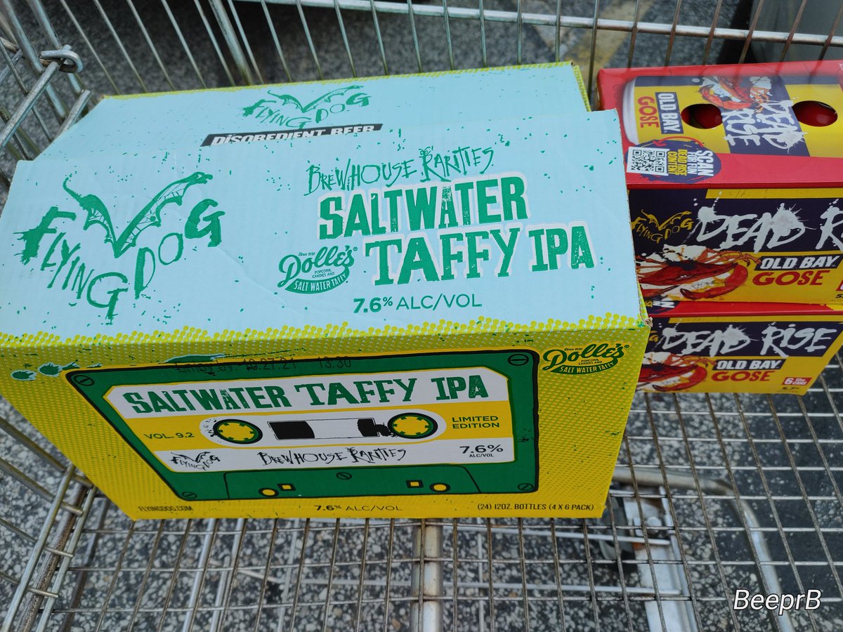 For those who think I do not know good beer...

Hope you aren't looking for <a href="/FlyingDog/">Flying Dog Brewery</a> <a href="/DollesCandy/">Dolle's Candyland</a> Saltwater Taffy IPA. I just bought the last case at <a href="/BayRidgeWine/">Bay Ridge Wine</a>. 🤣

Don't worry, they'll be getting more in.

This stuff is good! I hope they make it ev summer, like Dead Rise🍻