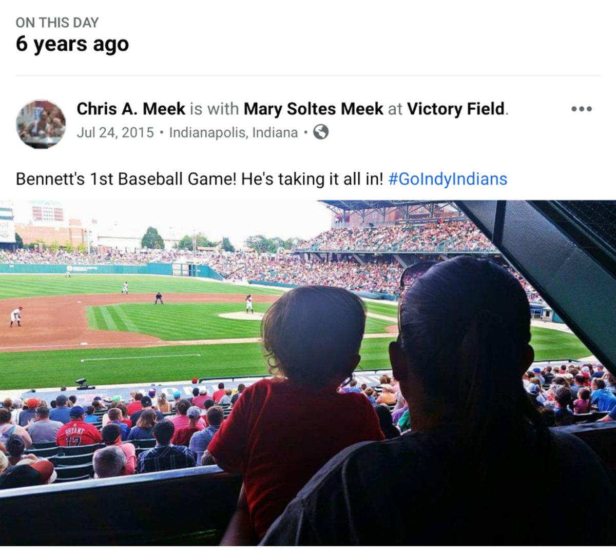 ChrisAMeek's tweet image. Big Man's 1st time @TheVicIndy exactly 6 years after his big bro's 1st game. #LetsGoIndy