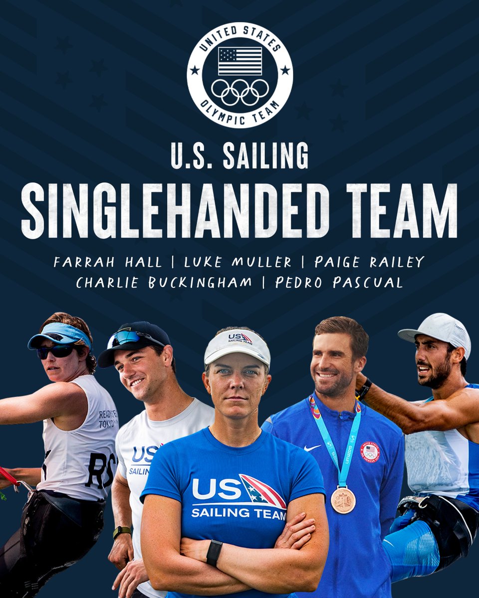 USSailingTeam's tweet photo. IT'S GO TIME 🏁

4 of the 5 singlehanded fleets kick off sailing at the Olympics today!

On the water:
Farrah Hall, Women's RS:X
@PaigeSailor, Radial
@char_buck_ , Laser
Pedro Pascual, Men's RS:X

Broadcast begins at 11pm for US viewers 📺 https://t.co/Er5oS0aWQp