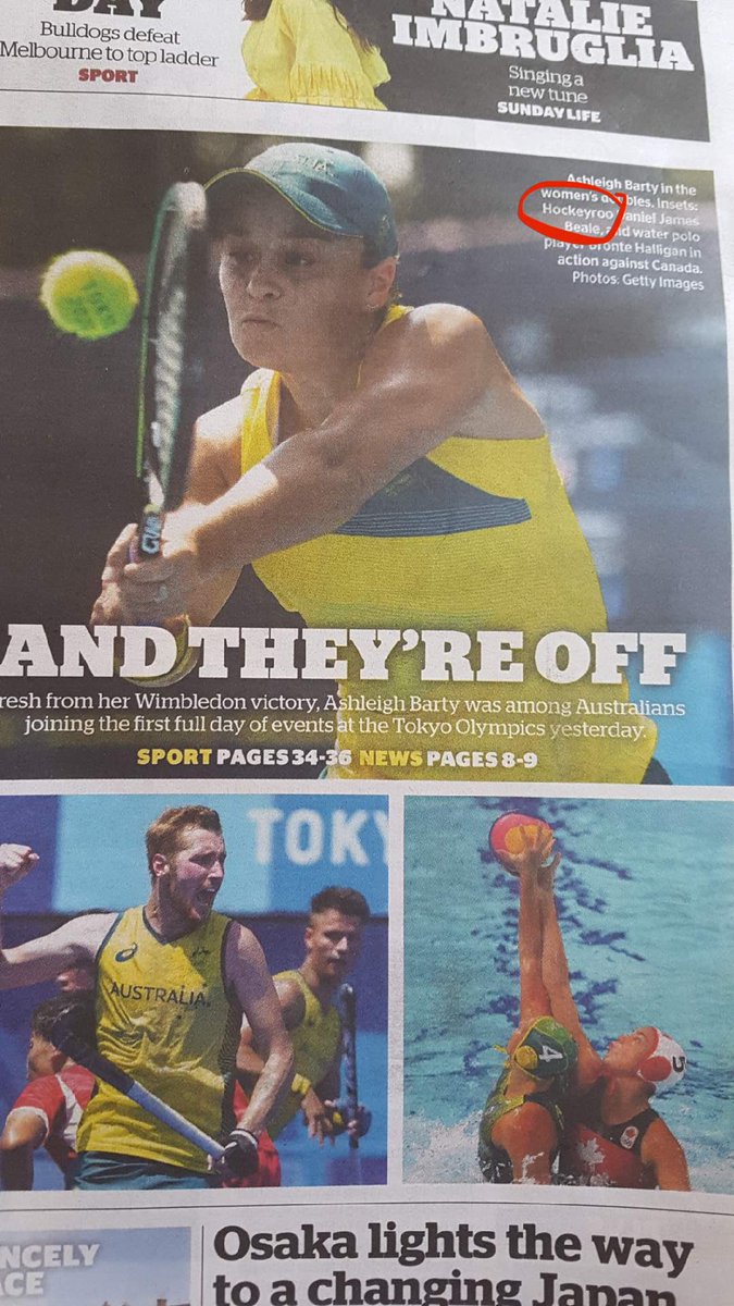 Be better 🤦‍♀️ <a href="/theage/">The Age</a> <a href="/theagesport/">The Age Sport</a> 
Time for the yearly reminder:
-the Women’s team are the Hockeyroos 
-the Men’s team are the Kookaburras 
<a href="/HockeyAustralia/">Hockey Australia</a>