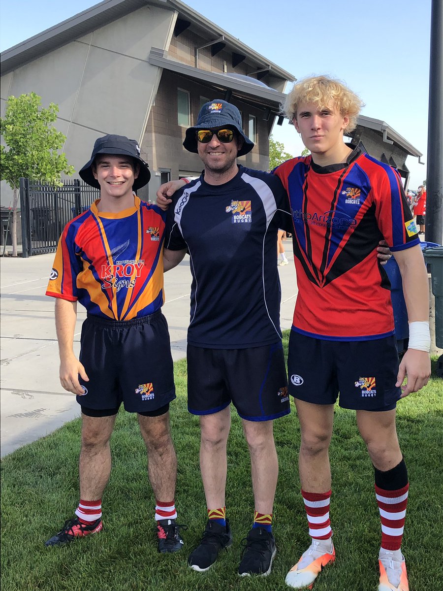 BrophyRugby's tweet photo. Race Bates ‘24, Ian DiMaria ‘22 and coach Steve Ciarfalia ‘05 representing BCP with AZ Bobcats at 7s Invitational in Salt Lake City, Utah. https://t.co/Zg2OiIQ8Nc