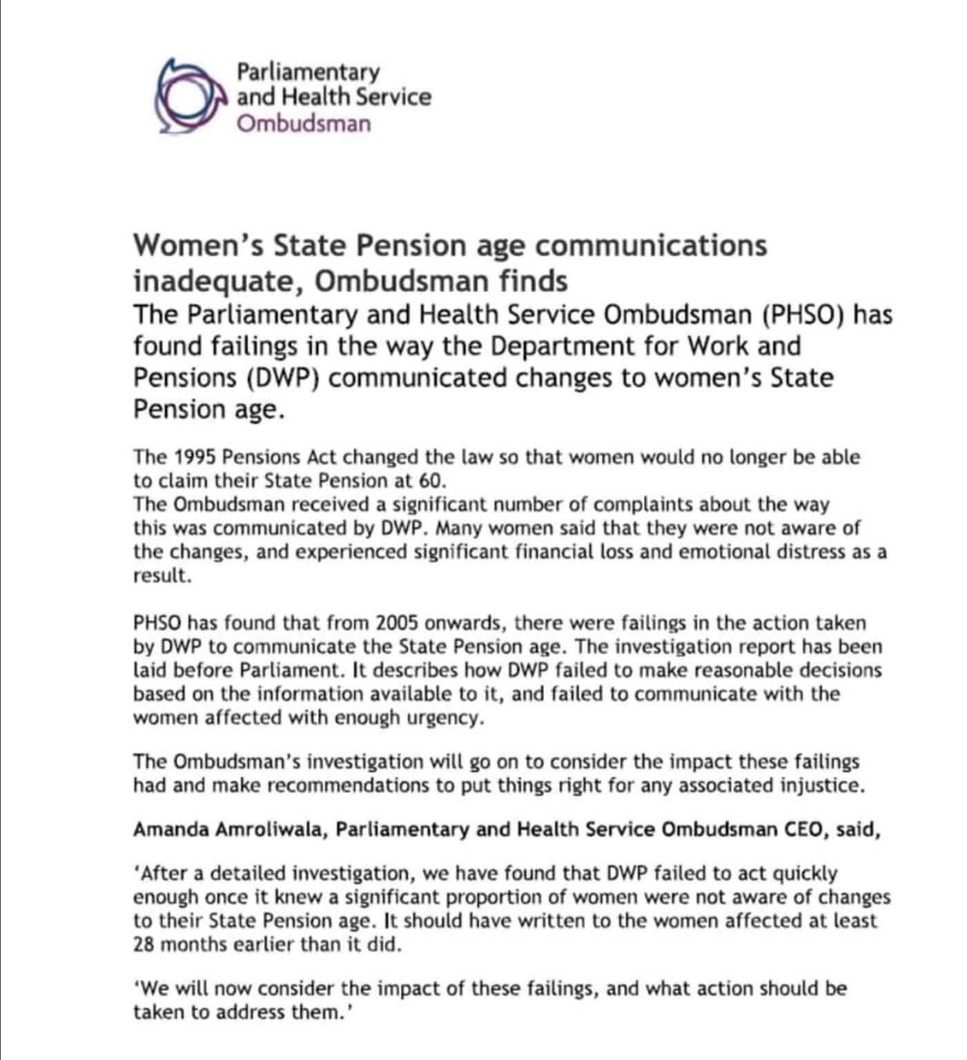 WASPI Campaign on Twitter "We hope you didn’t miss this important