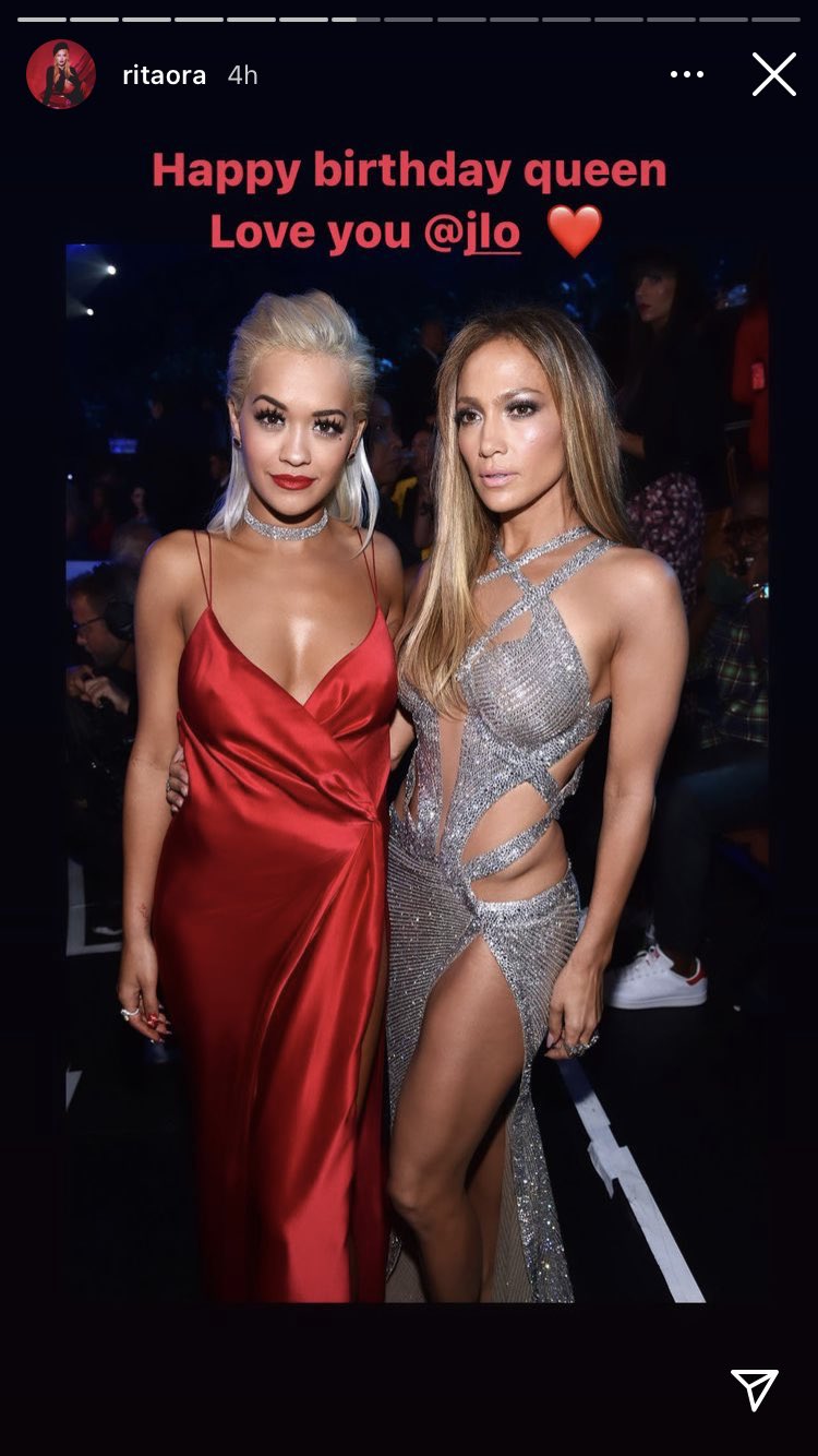 . wishing Jennifer Lopez a happy birthday via Instagram Stories.    