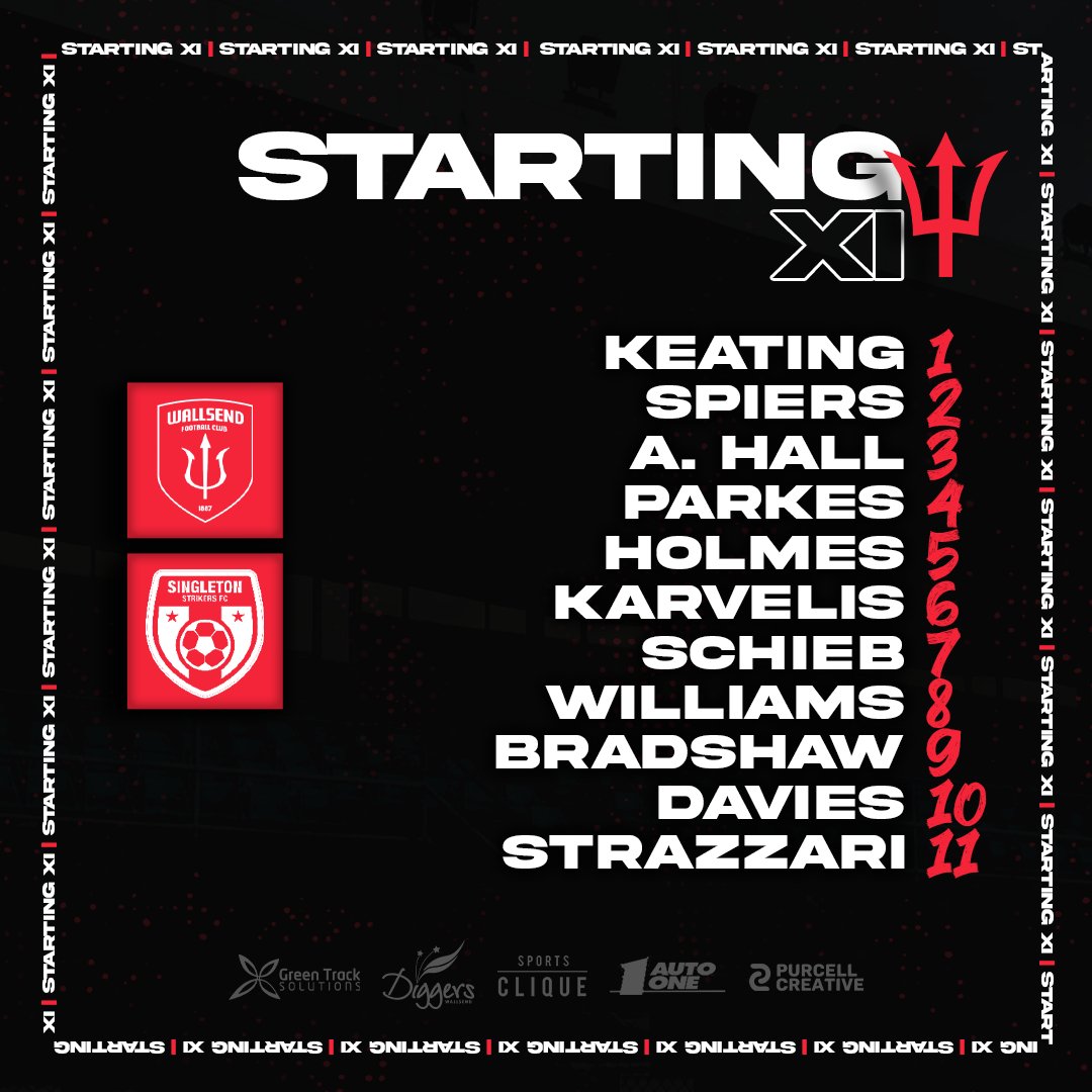 Your Starting XI for this afternoon's fixture against Singleton Strikers Football Club!

Congratulations to inclusions Lachlan Davies &amp; Brent Holmes, getting the nod for today's match! 🔱

#WFC1887 #COYRD 

🖌️ Purcell Creative