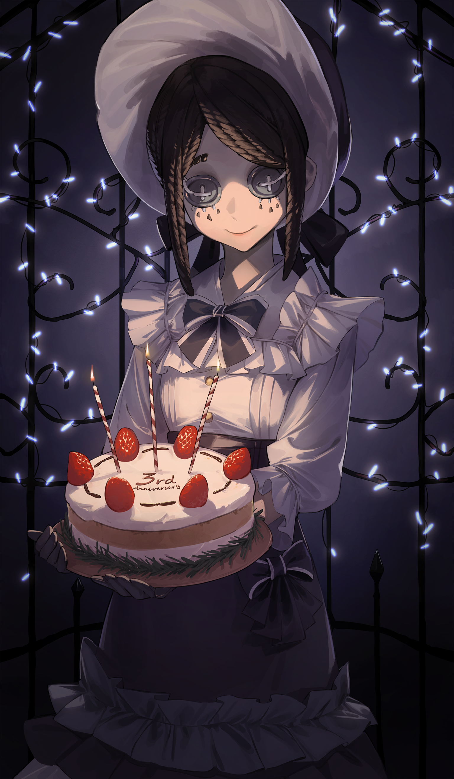 公式 Identityv 第五人格 探偵の皆様はご存知ですか ロウソクを消す時に願い事を 心の中で唱えると叶うらしいの エマの願い事は これからも探偵の皆様と一緒に あ 言ったらダメだから内緒なの Star741 Hoshina Yoi さん 3周年祝いの イラスト