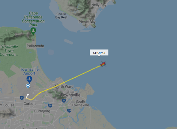 scanSydney's tweet photo. #YBTL Townsville ATC advise Distress Beacon heard, DINGO41(RAAF B350) was tasked to search area, and now RESCUE521(VH-ESH AW-139) and CHOPPER42 (VH-SYJ AW-139) heading to incident scene. No other details available. #avgeek #planespotter #TS21 #SAR #Queensland #FNQ https://t.co/fWLuZytFww