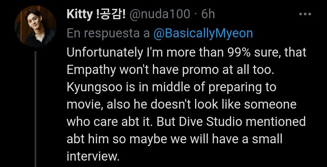 DoKyungLoey's tweet photo. "y tampoco parece alguien a quien le importe." No kitty, te equivocas, kyungsoo no pasó 6 meses o más trabajando en su álbum, selección de canciones, concepto, grabación; mencionó muchísimas veces querer escribir canciones, cantarlas, contar su historia y mostrar arte en ellas. https://t.co/wVvmD5DGPH