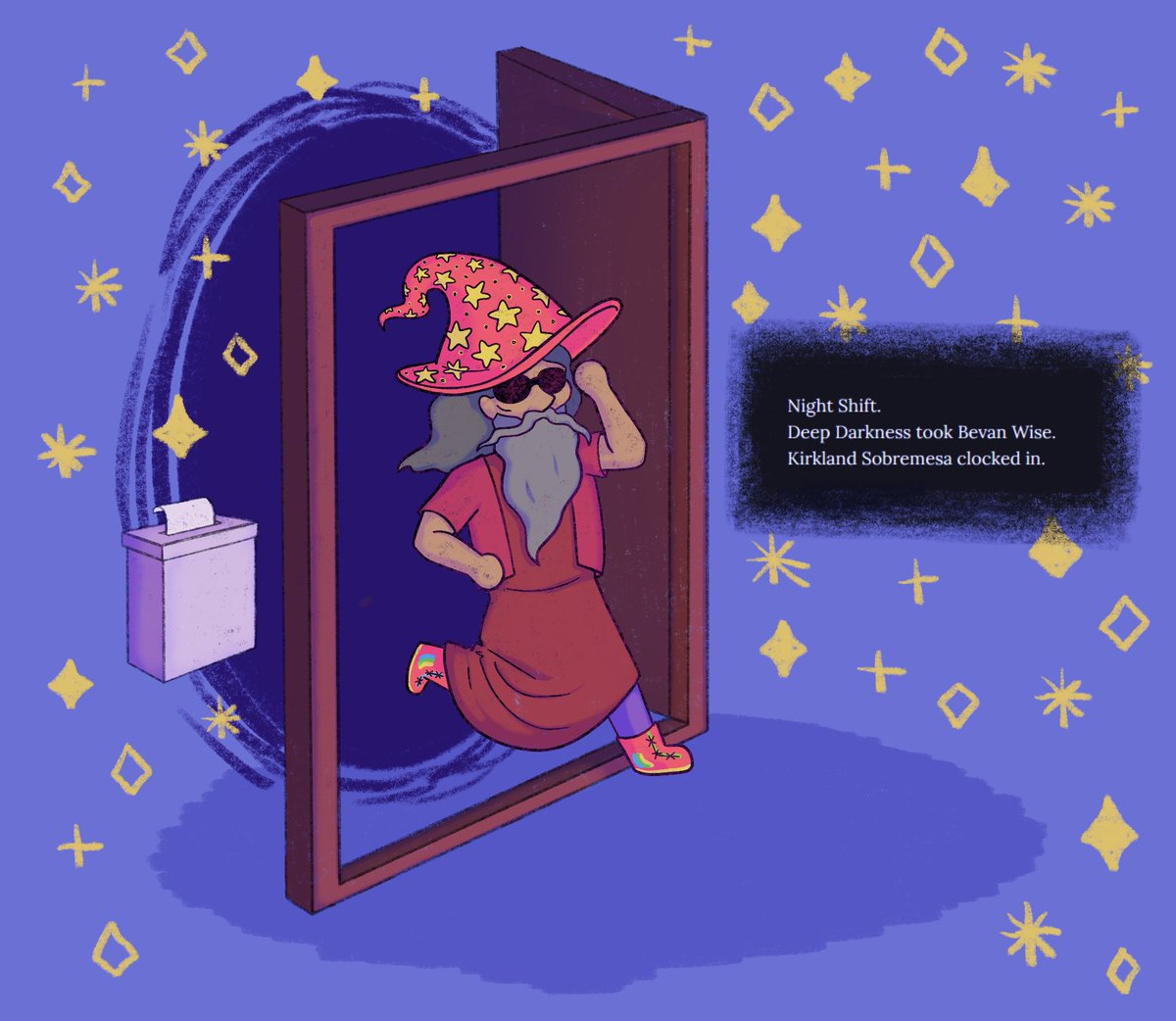 the yellowstone magic: winning the underchampionships
BEVAN THE WISE: in the shadows because he wasn't scheduled for the night shift.
Thank you Bevan, what a sweet win-loss 💖