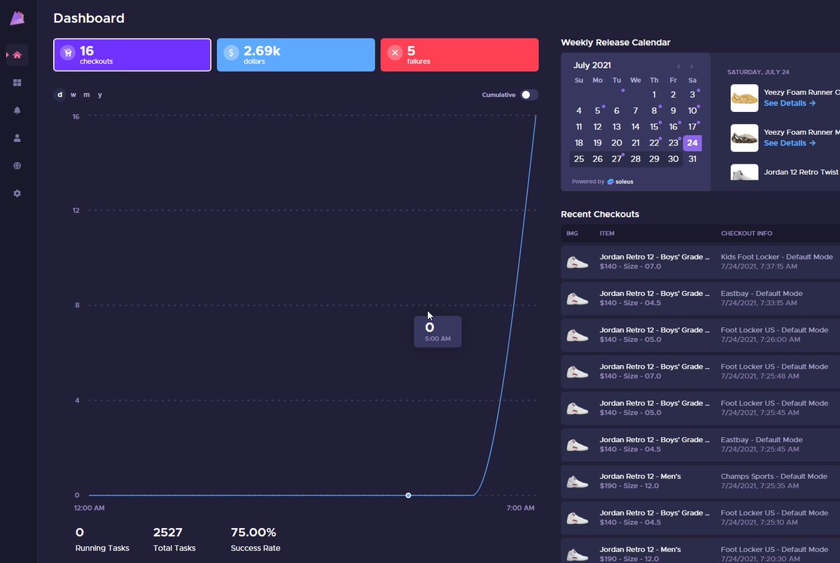 sagetansel's tweet image. 16 cops, 5 declines (and who knows how many PV&apos;s lmfao). 

🤖: @PrismAIO 
⚡️: @patekproxies @UnknownProxies @LiveProxies @Sole_Proxies 
🧑‍🍳: @mamiskitchenio @ChopsAndClips @SoleSocietyVIP 
💻: @hydraservers_