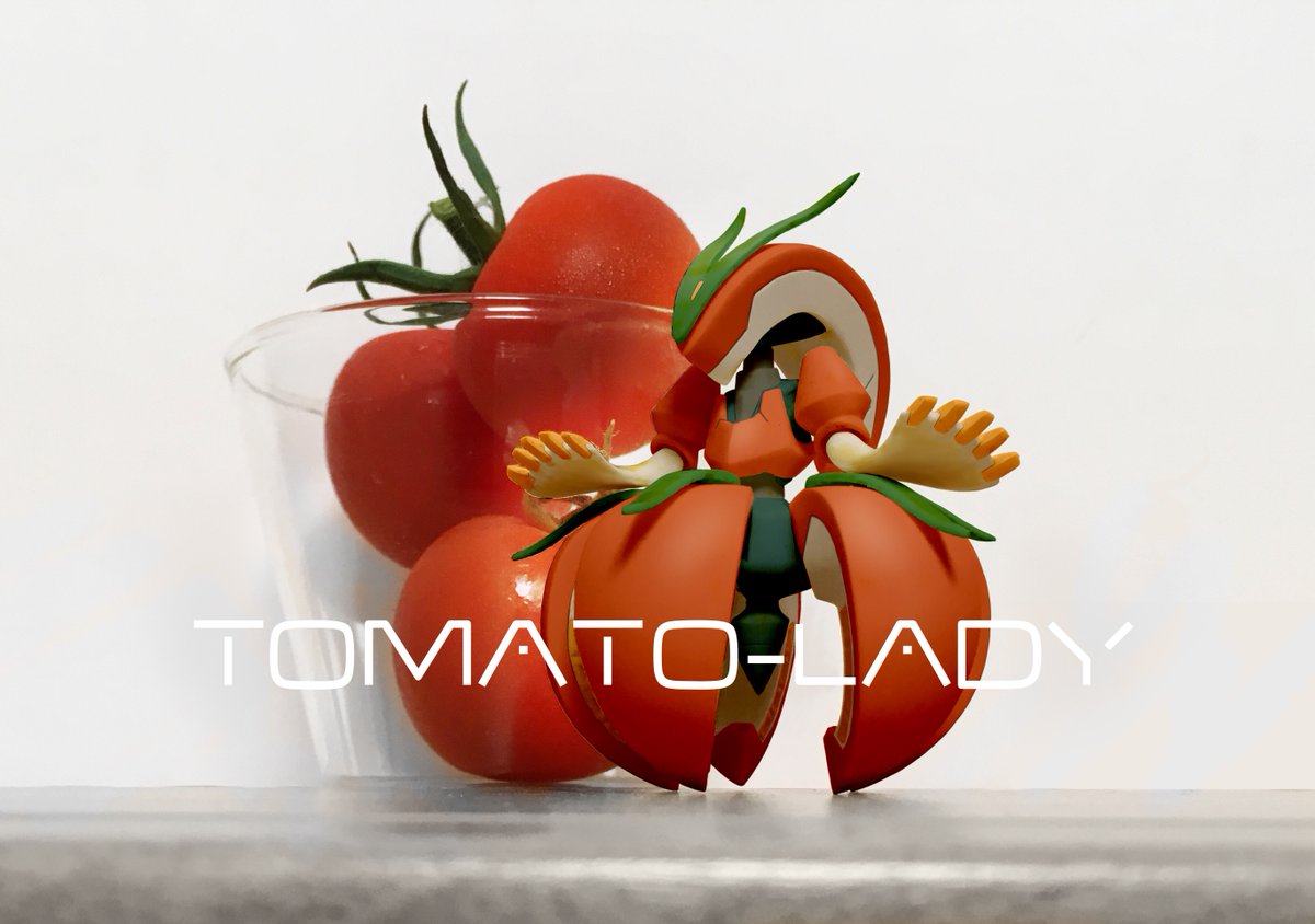 #発掘大作戦2021応募 
食卓に紛れ、可愛がられながらゆっくりと地球を侵略する機械野菜「Tomato-Lady」 