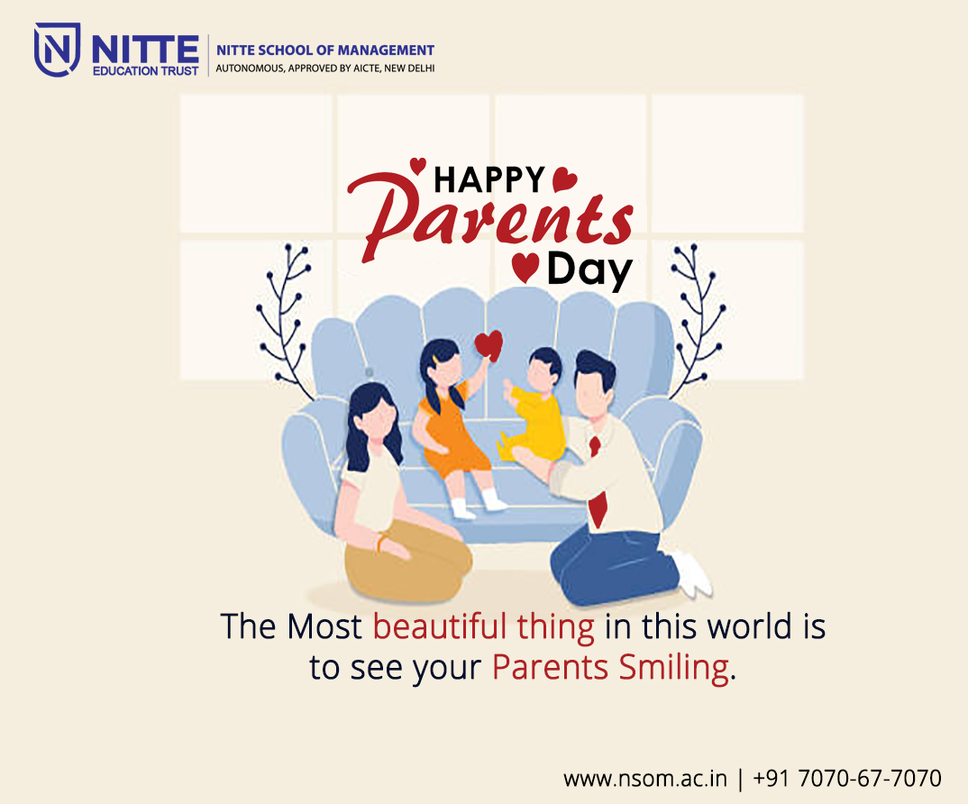 NSOM_BLORE's tweet photo. Nobody on earth ever love us more than our parents.
#parentsday2021 #parenting  #NITTE #NSOM #PGDM #LifeAtNSOM #Management #Education #Bschool #PGDMAdmissions #Admissions2021 #Bengaluru  #staysafe #Covid19 #Corona  #socialdistancing2021 #lifequotes #lifeisgood #collegeofchoice https://t.co/v8VBYDQmkJ