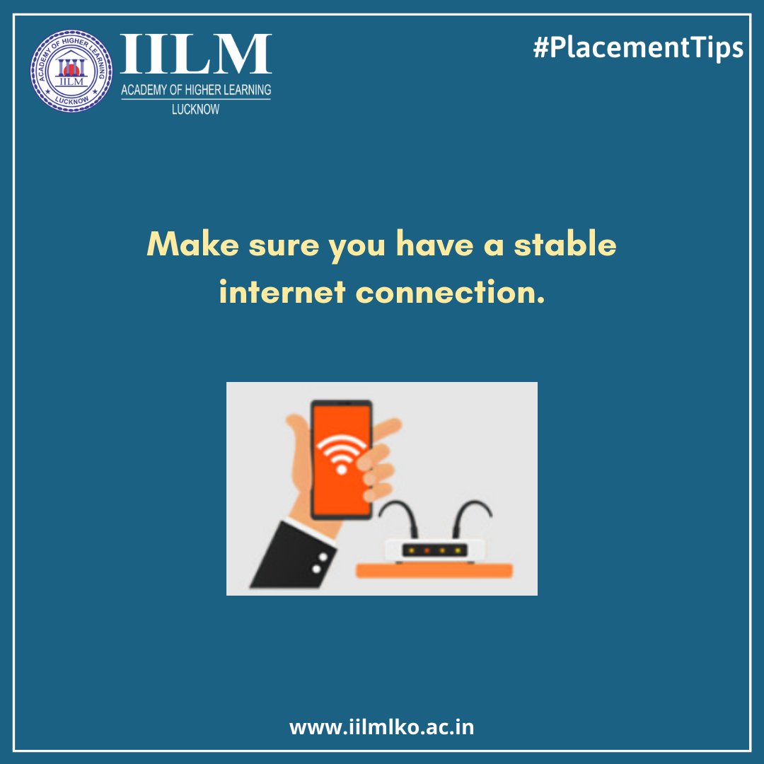 iilmahllko's tweet image. The Career Development Centre at IILM is committed to bringing excellent placement opportunities. Over the years, it has brought great final placement opportunities for the students.

Sharing Tips for Online Interviews.
#placementtips #finalplacements #CDC #iilmlucknow #pgdm