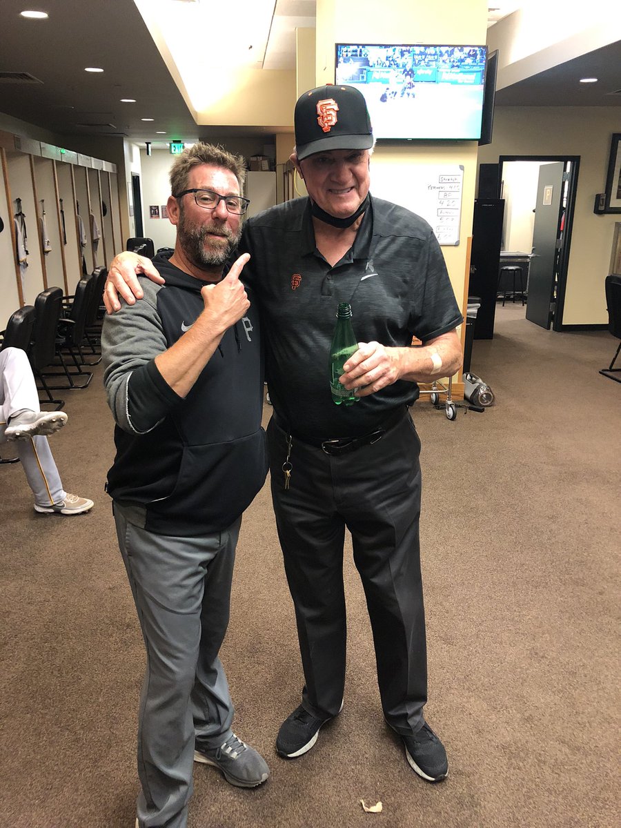 bonnett_scott's tweet image. Happy that the Great Mike Murphy came by to say hi. He is a legend and a HOF clubhouse manager! Honor to say the least.