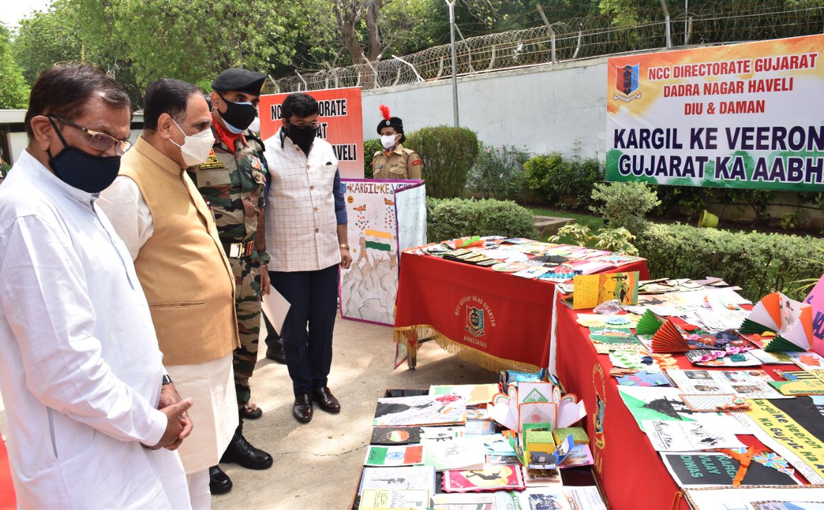 NCC_Dte_Gujarat's tweet photo. #EkMaiSauKeLiye Phase 5 'Kargil Ke Veeron Ko Gujarat Ka Aabhaar' a Stupendous Success as the cards reach our Soldiers.Gujarat NCC Dte is Grateful to the Hon'ble Chief Minister Gujarat for his support to Phase 5
@DefencePRO_Guj
@HQ_DG_NCC @CMOGuj @imBhupendrasinh @drajaykumar_ias https://t.co/6CDaYvjLjx