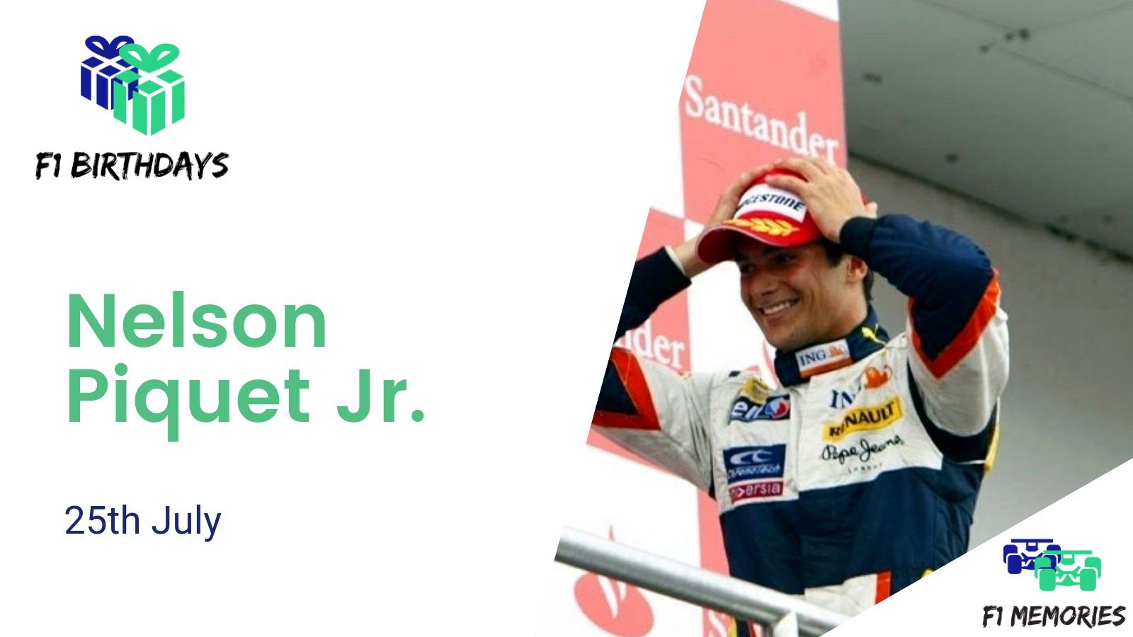 Happy birthday to former Renault driver, Nelson Piquet Jr.   