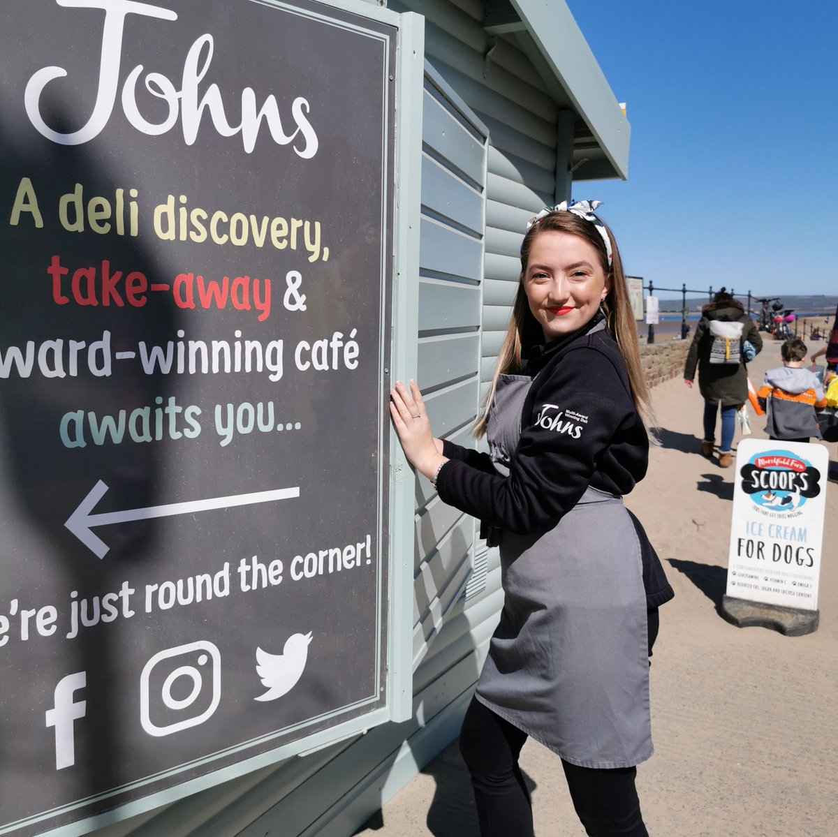 Whatever the weather our beach hut is up &amp; ready to serve delicious ice cream cones &amp; drinks!😋🏖️

Why not try one for yourself? Simply let Holly or whoever is there on the day what you'd like &amp; they'll do the rest!👀✨