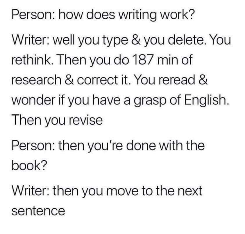 facts. #writing #TTRPG #killyourdarlings