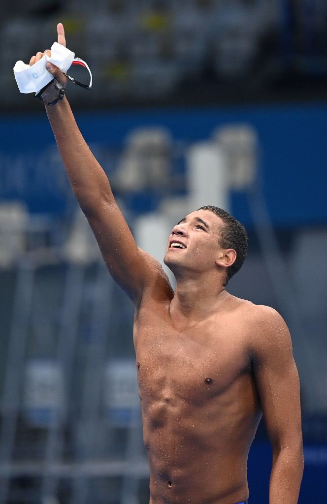 Africa gets its first gold medal 🥇 in #Tokyo2020 as Tunisia’s Ahmed Hafnaoui cruises to victory in the men’s 400m freestyle today. Emotional scenes and plenty of cheering in the Tokyo Aquatics Centre #Olympics2020 #OlympicGames