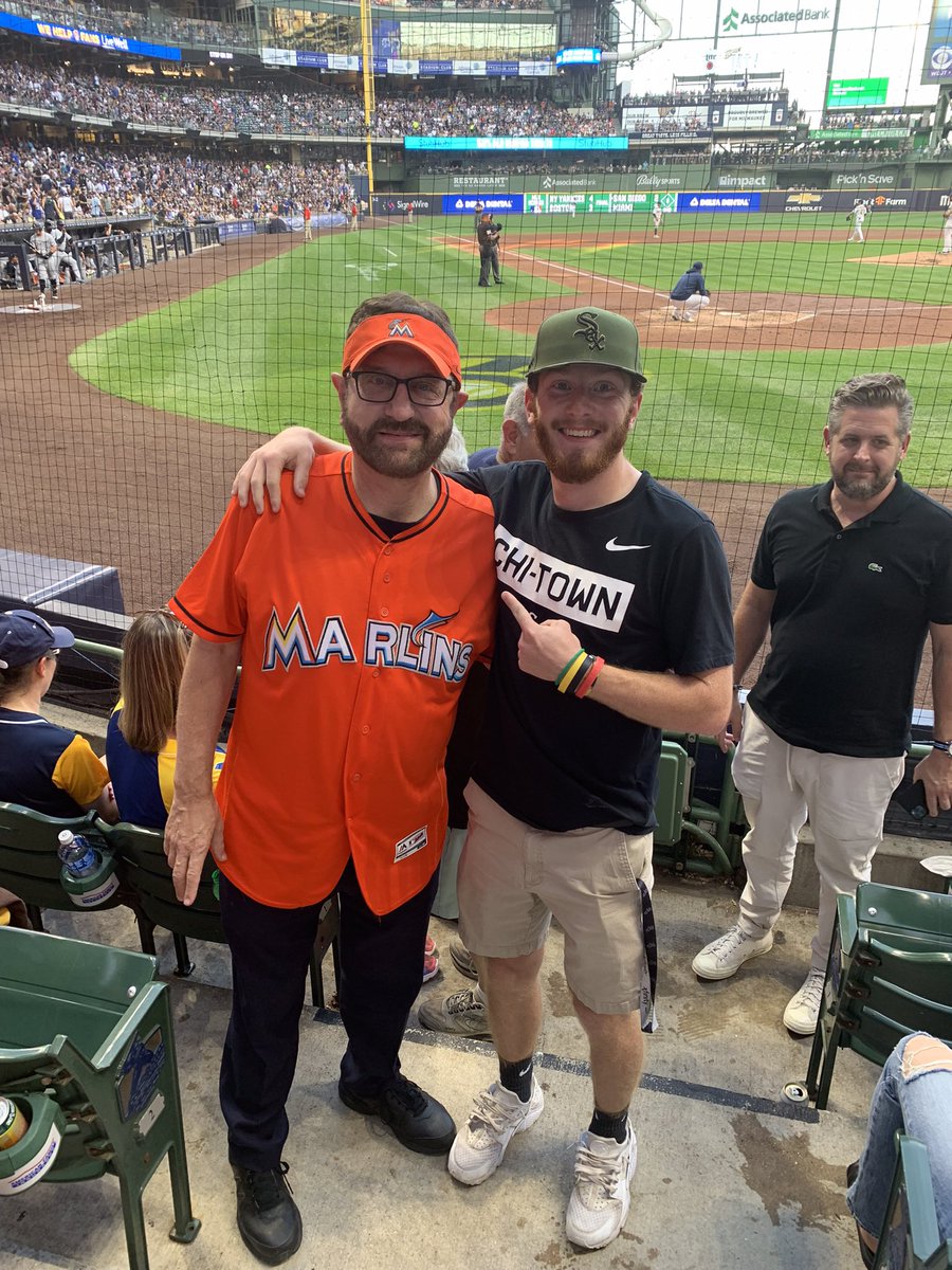 marlins_man's tweet photo. Had SO MUCH FUN at @brewers @whitesox 

I94 World Series??? https://t.co/Oec7hZe8aq