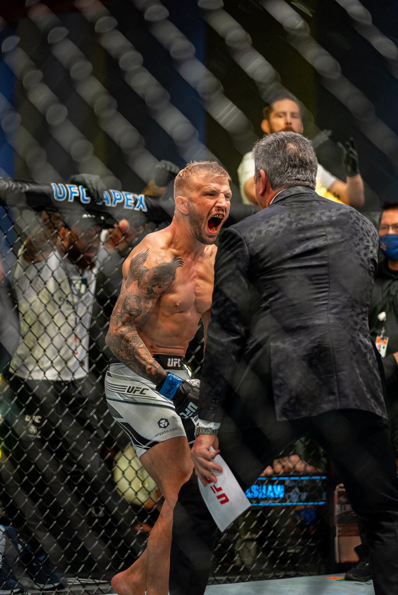 ufc's tweet image. *@TJDillashaw has (re)entered the chat* #UFCVegas32