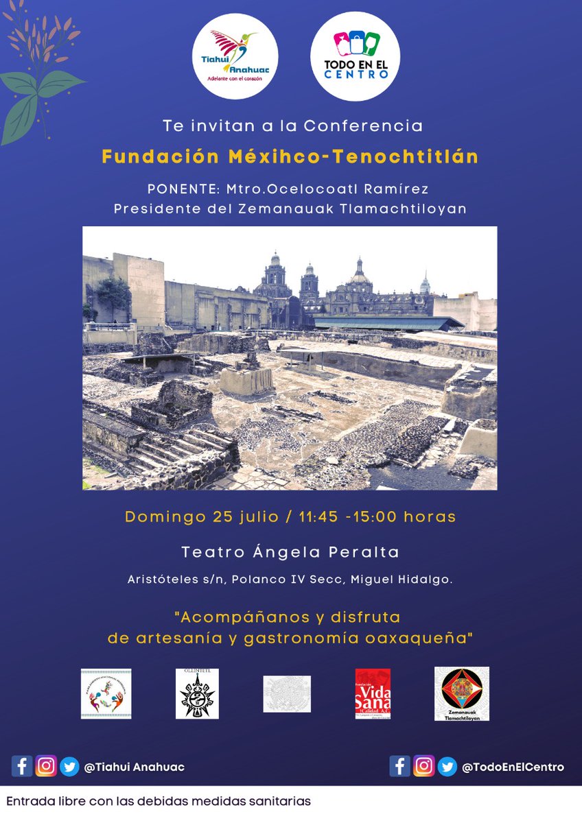 IndigenaCdmx's tweet photo. Mañana 25 de Julio Teatro Ángela Peralta 12:00 hrs los Esperamos @FundVidaSana @DespertadHumano @OLLINTETLAC @toyollotzin @Florent76990490 @YanethF26918032 @PJESUSGLEZ @RocioMa97850530 @JASRA1 @totlahtolRADIO @martibatres @YAOTLOLLINTETL @LuisaAlpizarC @ARMANDBOJORQUEZ @SECTUR_mx https://t.co/z6rclUZUYH
