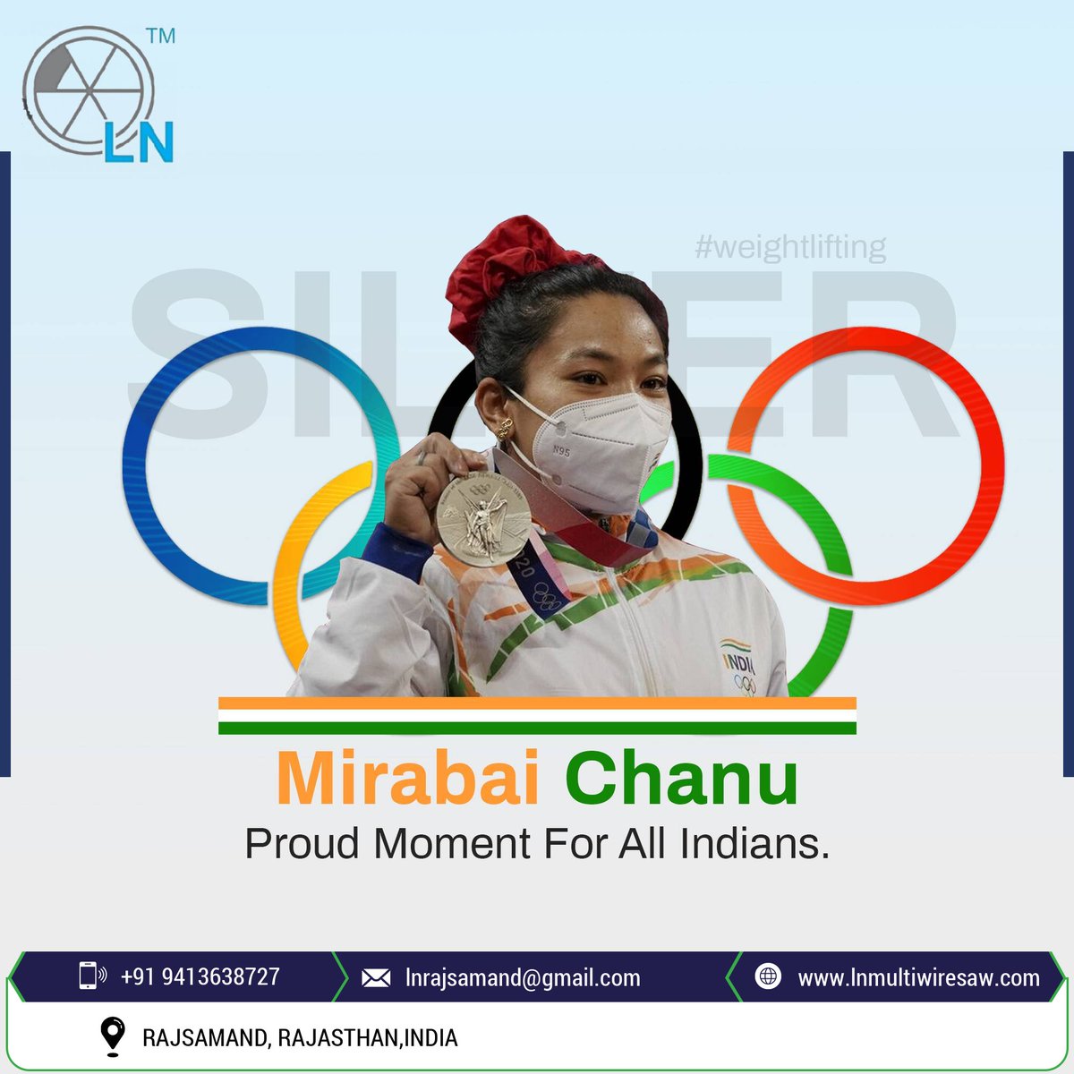 rmahendra's tweet image. Moment of pride,
1st silver gold medal for India in 2021 Olympics.     Mirabeau chanu

#lnengineering #lnmultiwiresaw
#lnrajsamand #granite #marble #cutter #mermer #sandstone #stonecuttingmachine #slabs #tiles #monuments #dressungmachine #southindiangranite #indiangranite