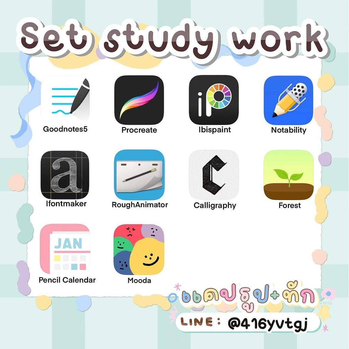 btgoodday's tweet photo. Set study work ราคา 69 บาท

- จัดมาให้คุ้มๆ 10 แอพ 
- ใช้เรียนใช้ทำงานได้หมดเลยมีเซ็ตนี้คือจบทำได้ทุกอย่าง

สนใจ/สอบถาม Line @416yvtgj มี@
หรือ https://t.co/KHfU4B6jPO

#แอพดีบอกต่อ #แอพแท้ราคาถูก #แอพเพื่อการศึกษา #แอพ #แอพไอแพด #แอพios #แอพแท้ #แอพไอแพดควรมี https://t.co/1jucFeIWEd