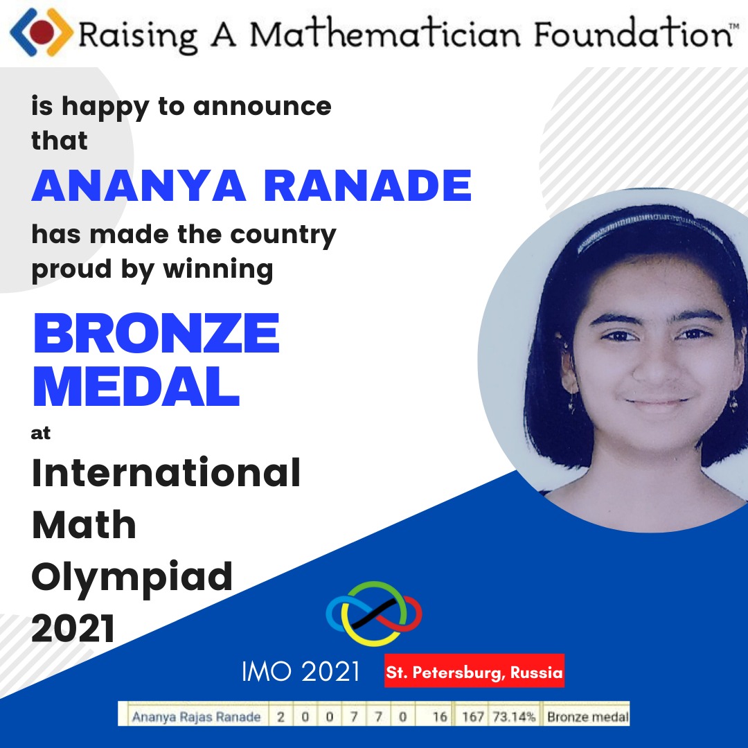 raisingamath's tweet photo. Congratulations to the Indian team who represented India in the International Math #Olympiad 2021! Proud to have had the Bronze medalist Ananya as part of #RAMTP 2019, Quantum Wonder and Math. comm, and other programs by RAM Foundation.
#Mathematics
#India https://t.co/tSOKj2WwZ9