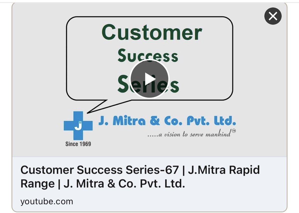 jmitraworld1's tweet photo. Please watch what our #Customersay about our. products?
https://t.co/cyvei122Kq
#covid #covid19pandemic #covid19testing #covid19updates #neutralisationantibodytest #testing #science #healthcare #jmitra #rapidtest #elisatestkit #ivd #biotechnology #diagnostics #qualitymatters https://t.co/xQTzrOqEc4