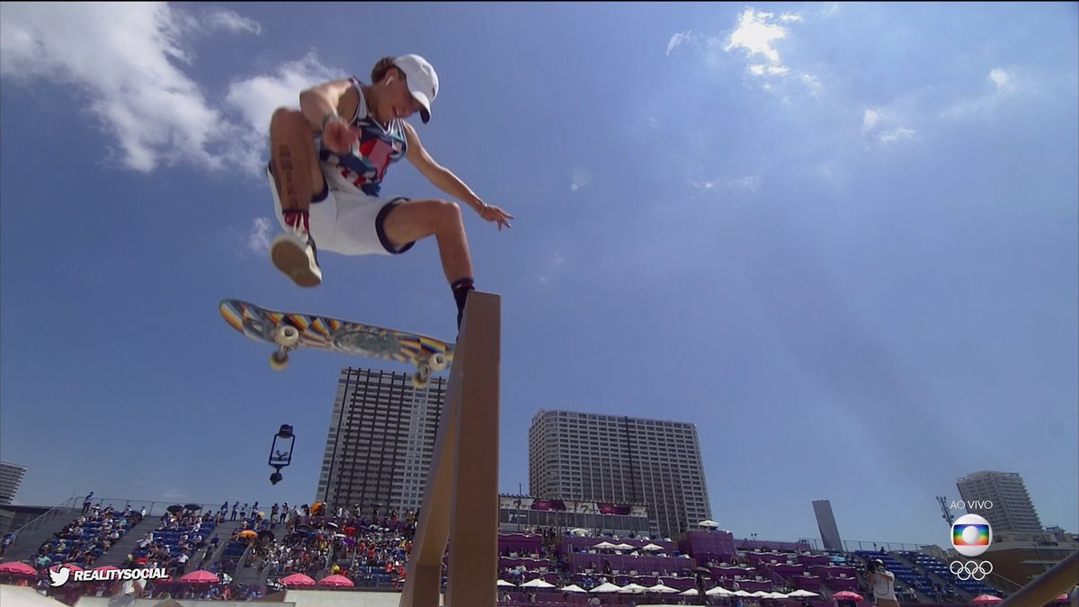 RealitySocial's tweet photo. Felipe Dylon assumiu a 1ª posição. #Tokyo2020 #Skateboarding https://t.co/xkAlDrizX7
