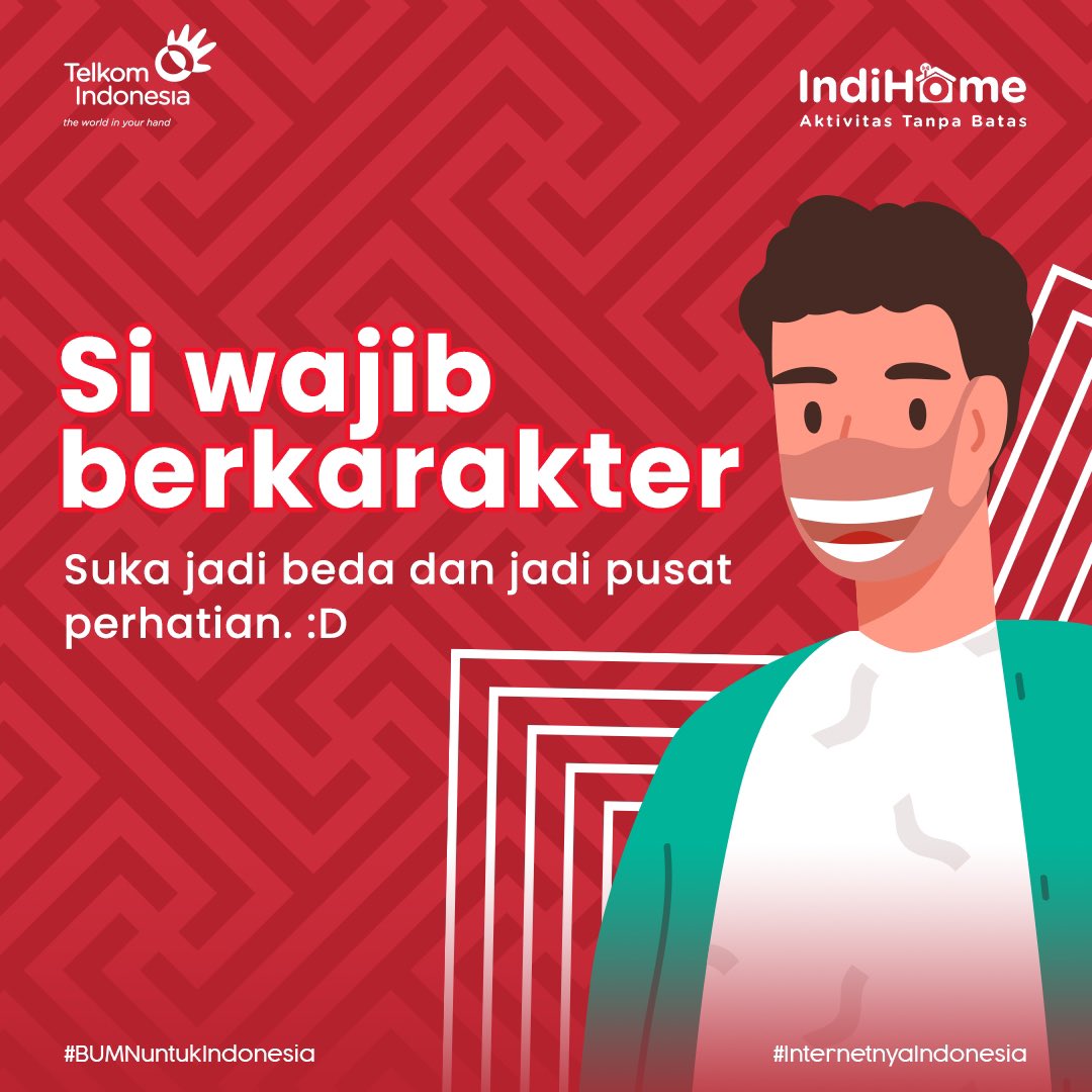 IndiHome's tweet photo. Inget ya, pakai masker itu wajib Sobat!

Buat Kamu yang beraktivitas di luar ruangan, penggunaan masker yang tepat selain untuk melindungi diri, juga untuk melindungi orang sekitar. https://t.co/xjM7lceWN4