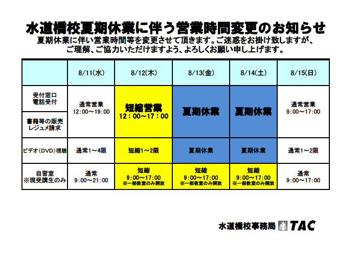 資格の学校tac 水道橋校 Tac Suidoubashi さん Twitter 資格の学校tac 水道橋校 Tac Suidoubashi さん Twitter